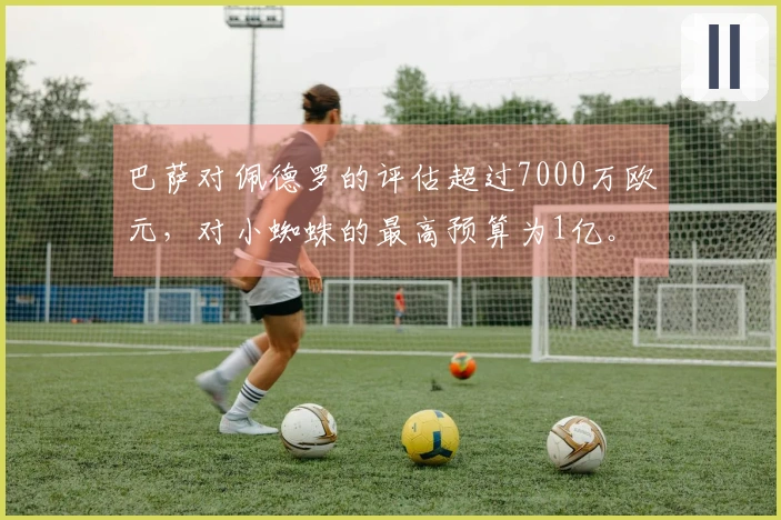 巴萨对佩德罗的评估超过7000万欧元，对小蜘蛛的最高预算为1亿。